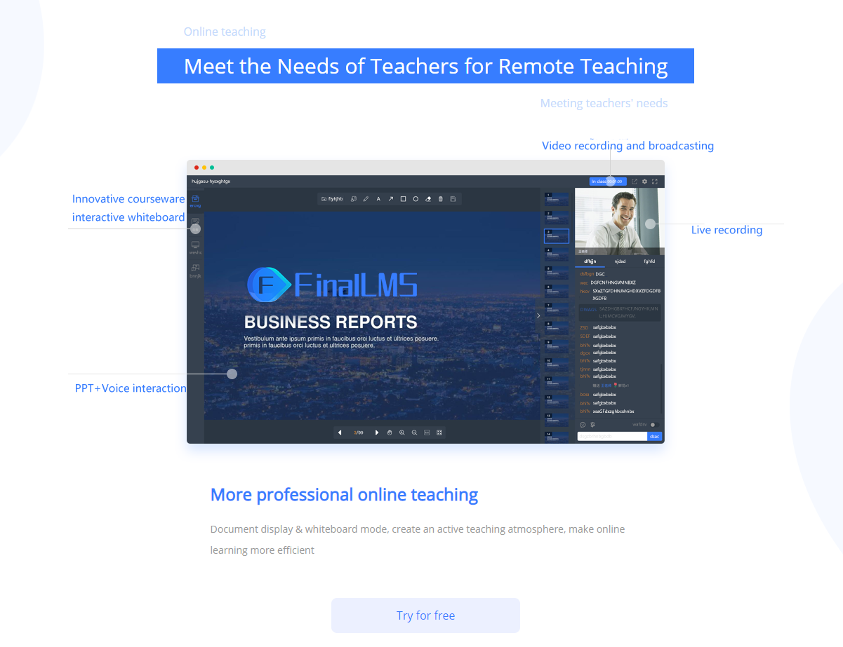 How can an Online Training System Restore the Whole Process of Offline Teaching?